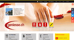 Desktop Screenshot of geniesse.ch