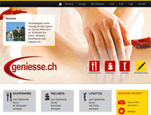 Tablet Screenshot of geniesse.ch